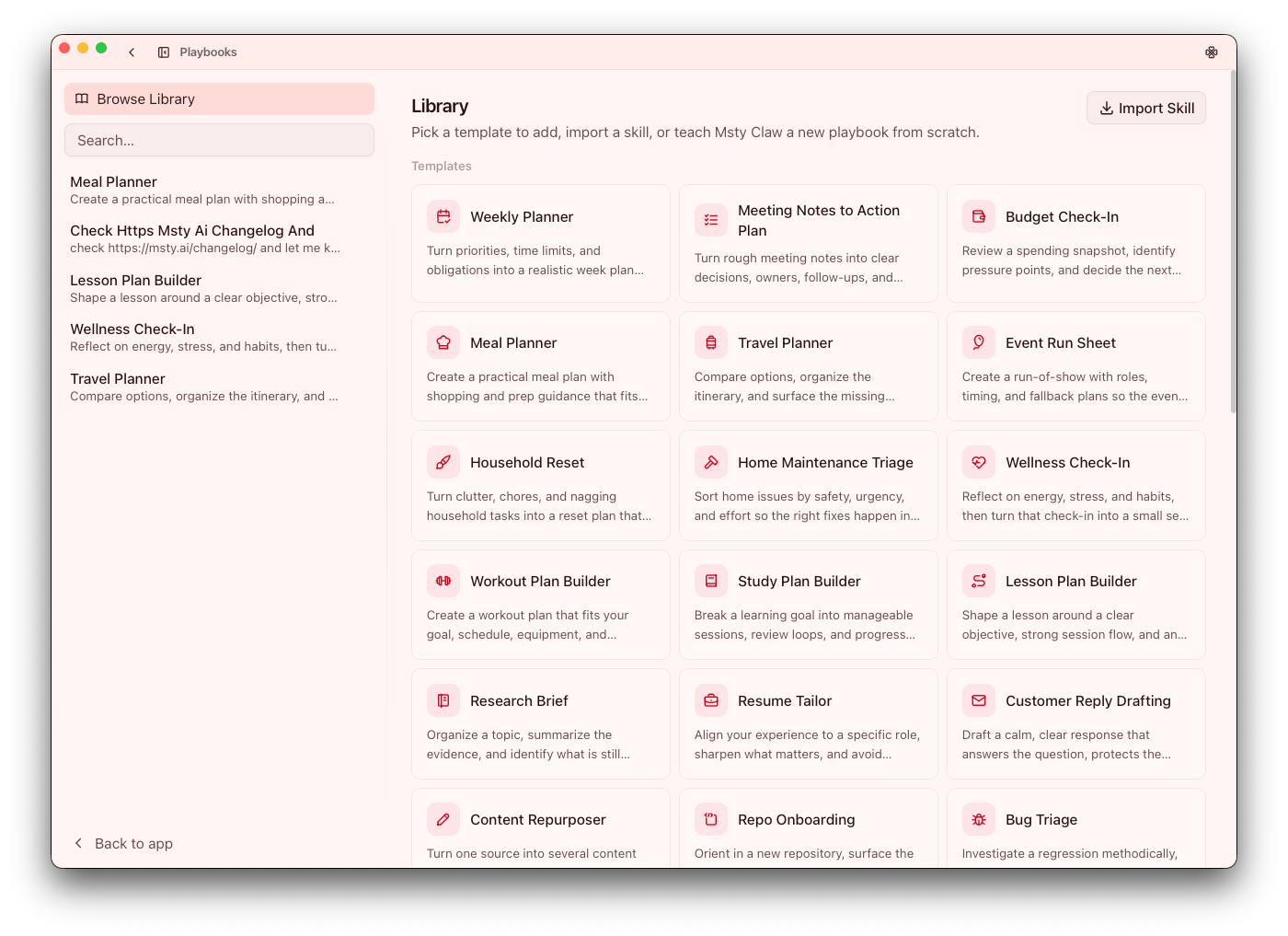 Create a new playbook from the library