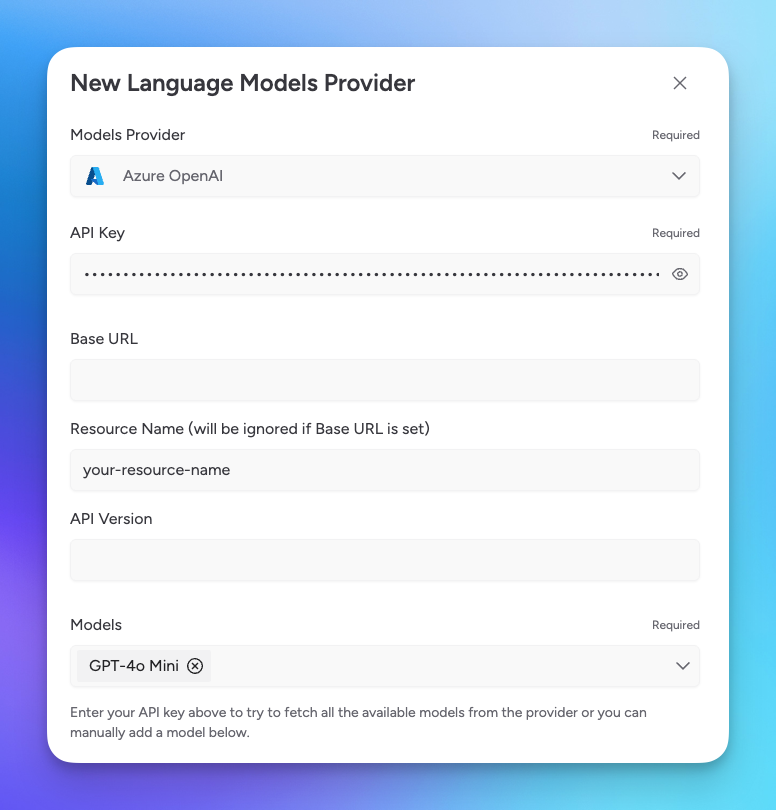new azure provider