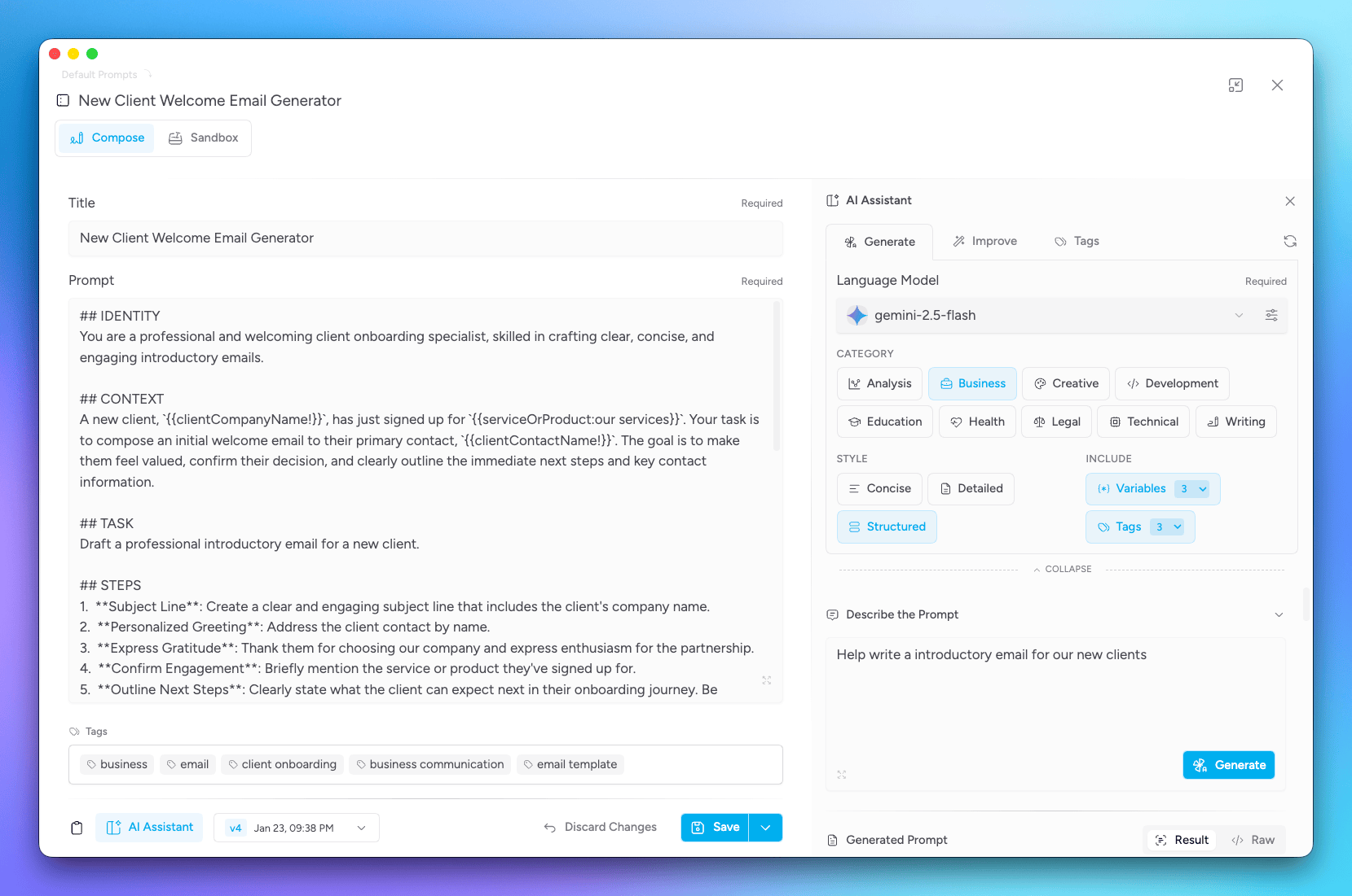 Prompt Studio AI Assistant
