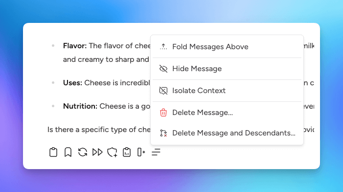 Response features